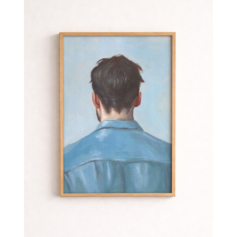 TÍMIDO AZUL PÁLIDO PRINT - Daniel El Dibujo