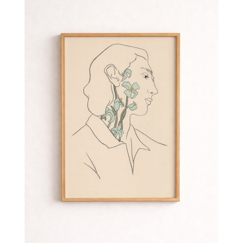 ESTUDIO EN FLOR N.1 (2024) PRINT - Daniel El Dibujo