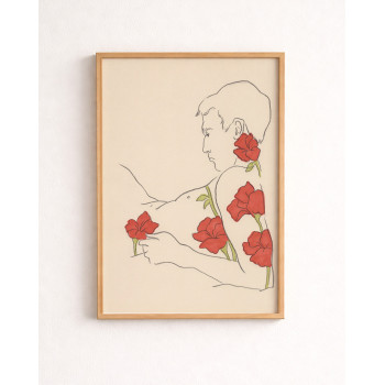 ESTUDIO EN FLOR N.3 (2024) PRINT - Daniel El Dibujo