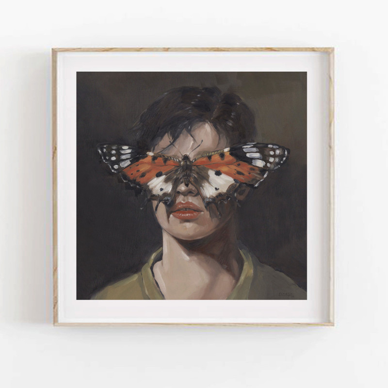 LE PAPILLON ORANGE / LIMITED EDITION PRINT - Daniel El Dibujo LE PAPILLON ORANGE / LIMITED EDITION PRINT - Daniel El Dibujo
